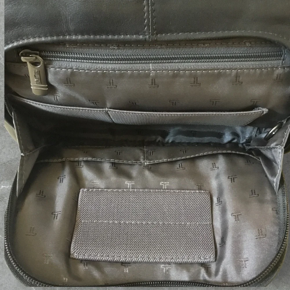 Tumi Black leather Laptop Backpack